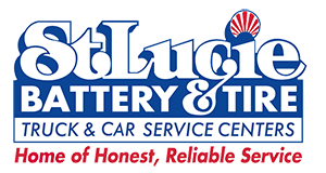 St. Lucie battery & tire logo